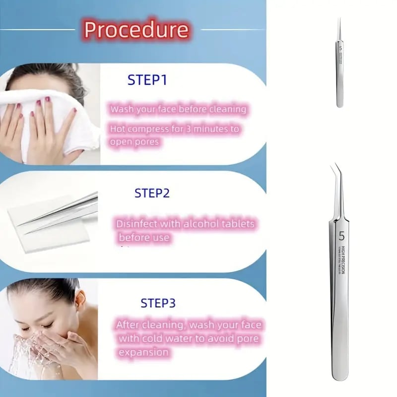 PROFESSIONAL FACIAL BLACKHEAD REMOVER TWEEZER