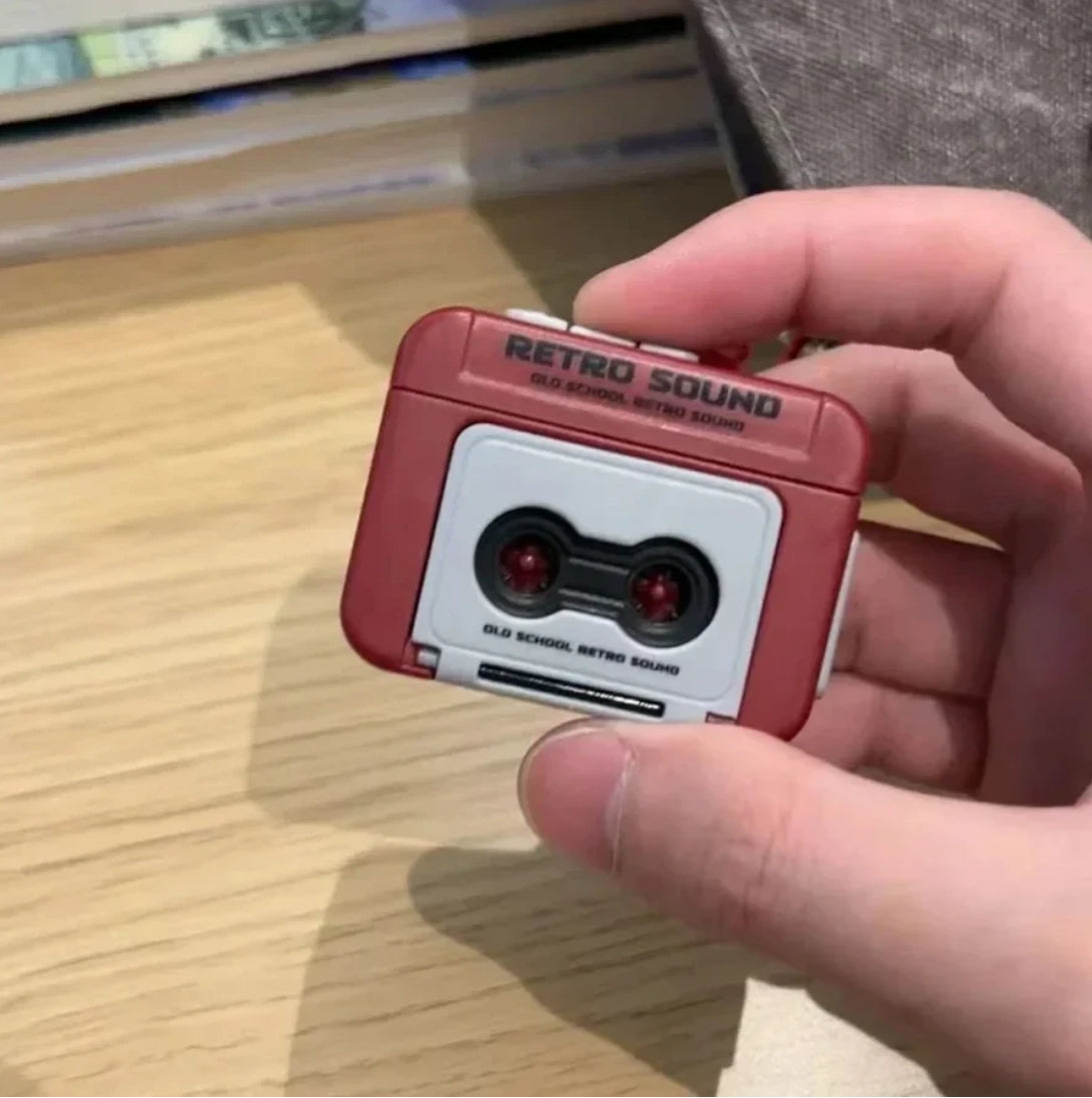 Mini Retro Tape Recorder Keychain
