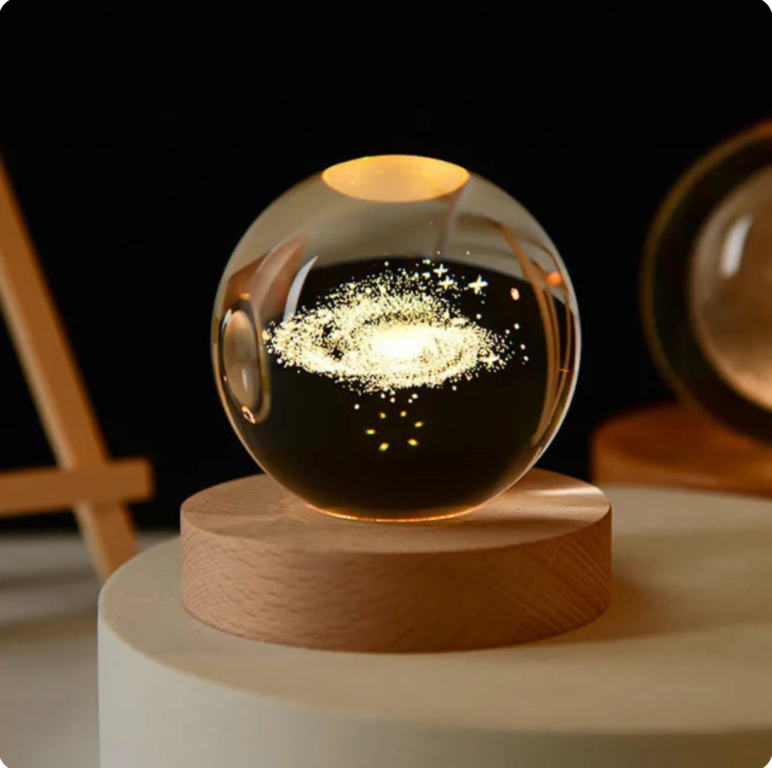 3D Glowing cristal globe