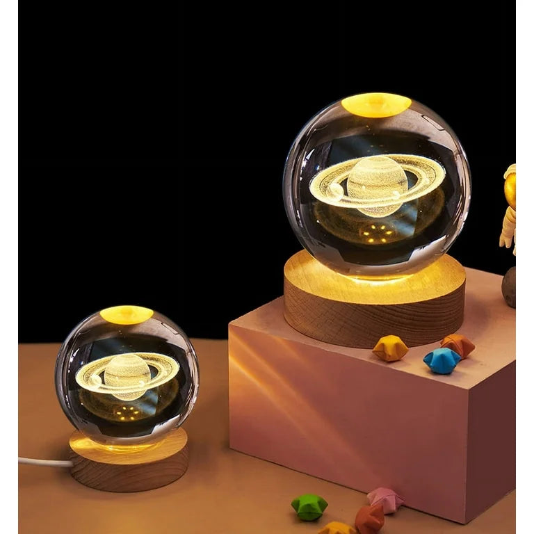 3D Glowing cristal globe