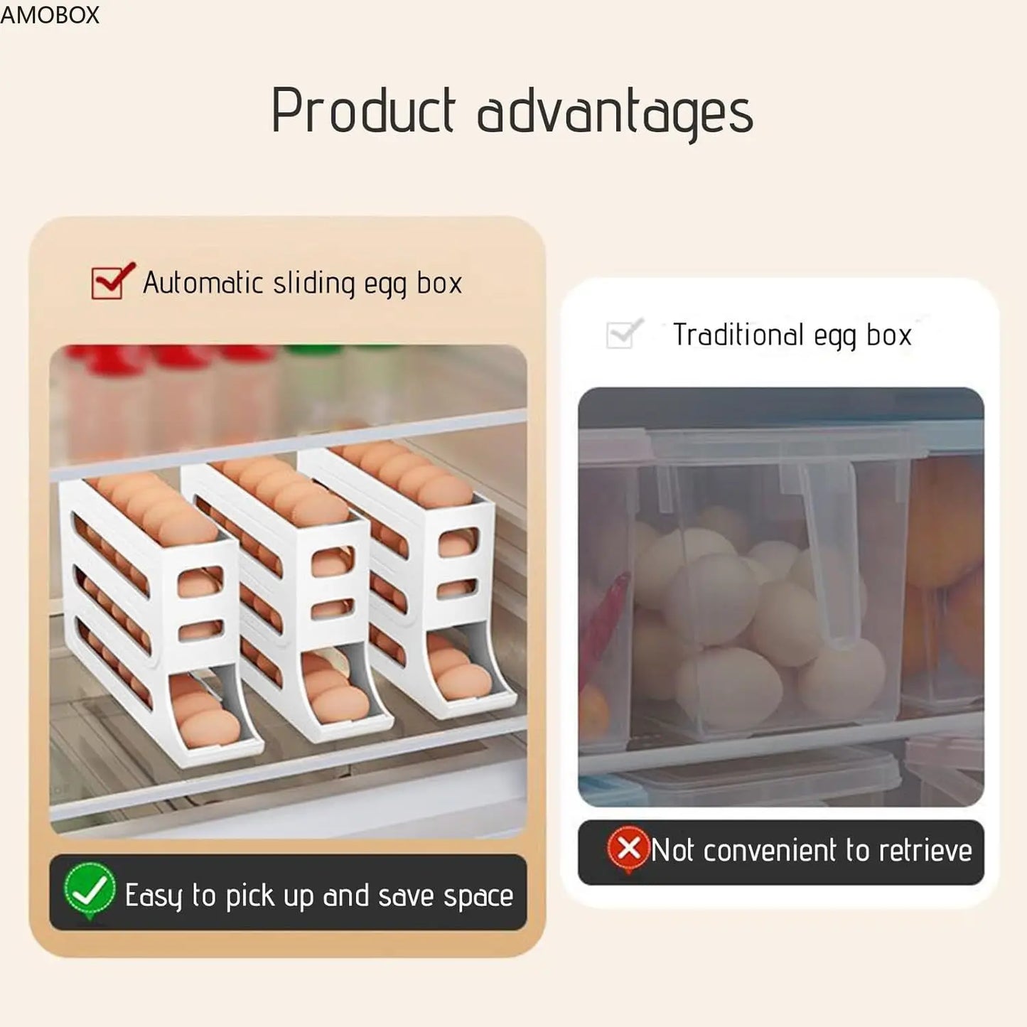 Sliding Eggs Organizer