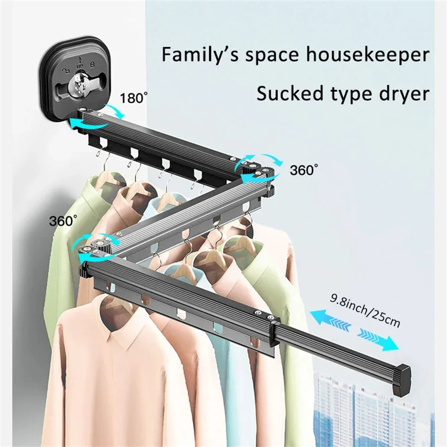 Wall mounted clothes hanger rack