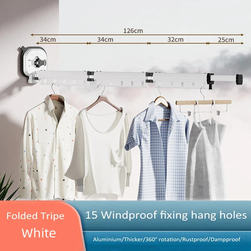 Wall mounted clothes hanger rack