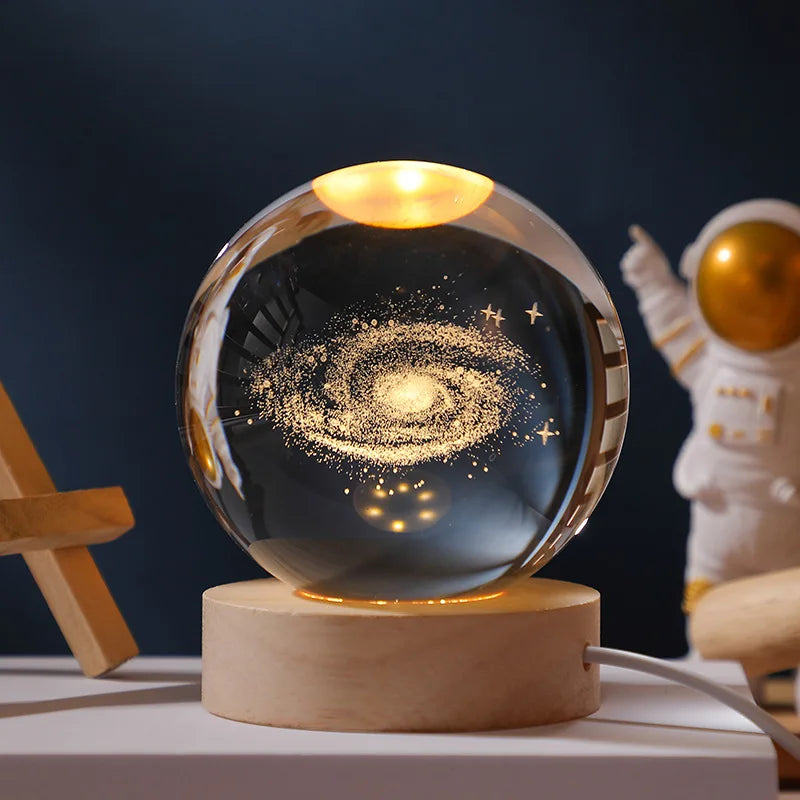 3D Glowing cristal globe