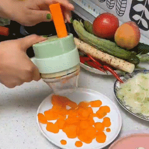 4 In 1 Handheld Electric Vegetable Cutter!