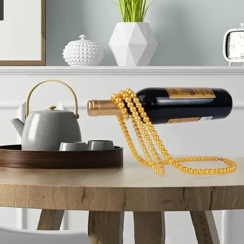 Suspended pearl Bottle Holder🍷