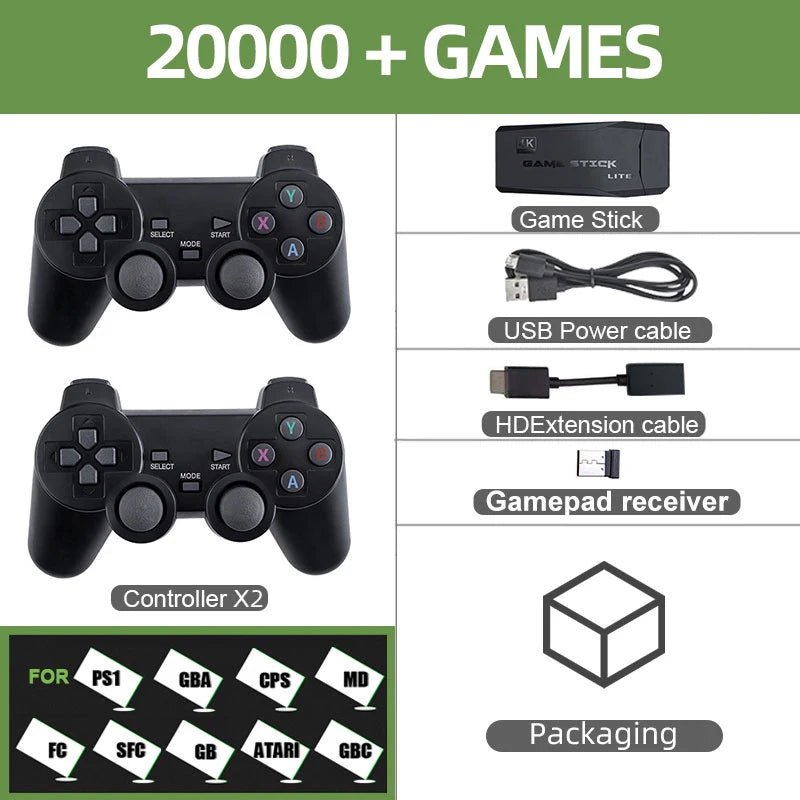 RetroConsole Game Stick + 2 Controllers
