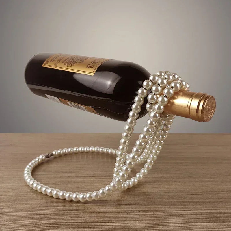 Suspended pearl Bottle Holder🍷
