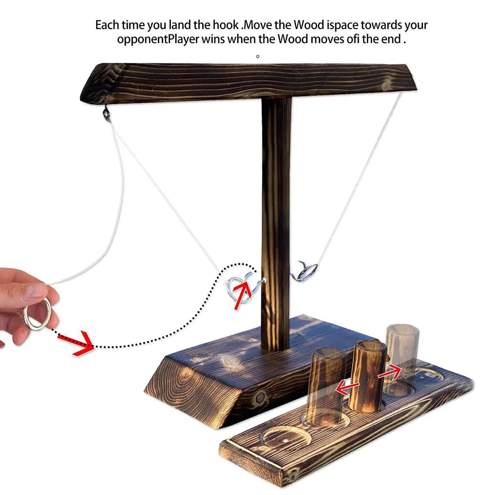 Wooden Ring Hook Tossing Games
