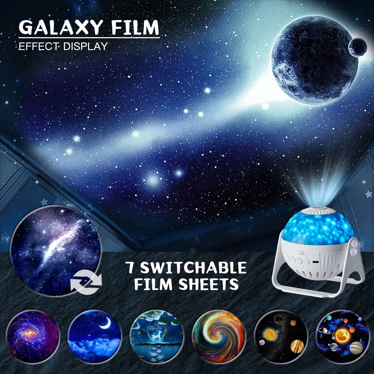 Galaxy Night Light Projector 360°