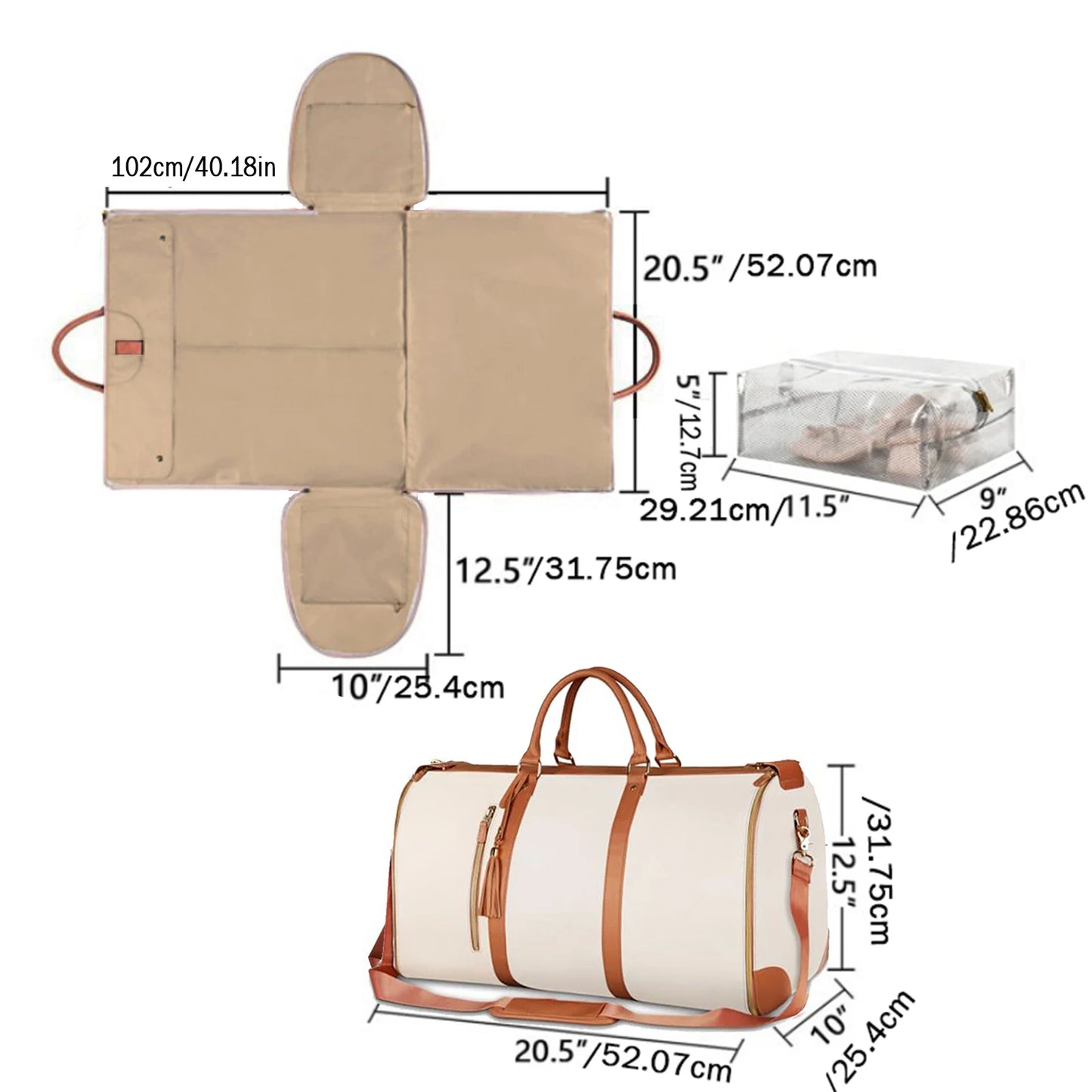 High Capacity Folding Suit Luggage