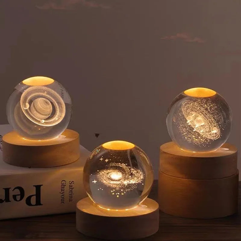 3D Glowing cristal globe