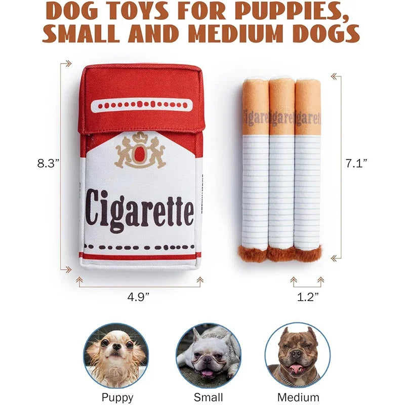 Cigarette Squeaking Dog Toy
