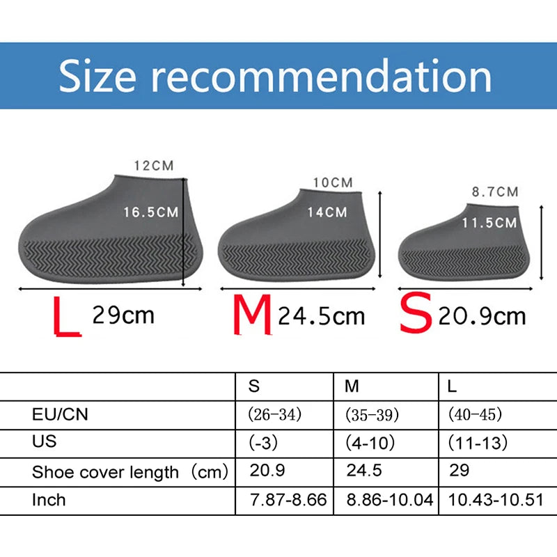 Waterproof Silicone Shoe Cover (1 Pair)