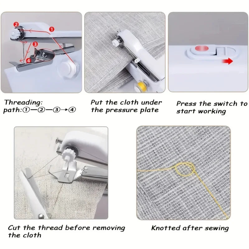 Handheld sewing machine