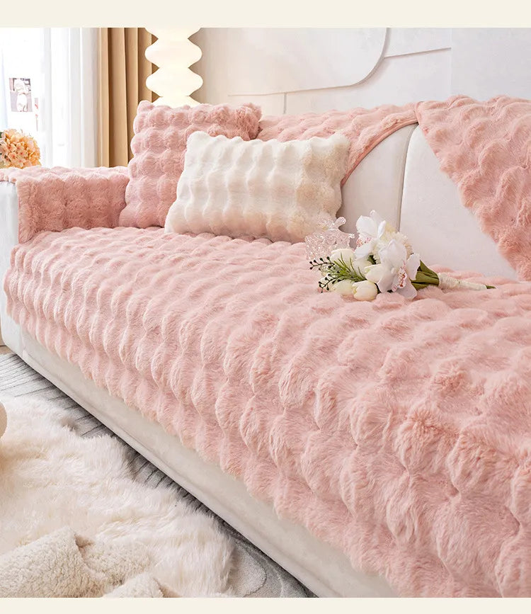 Plush Sofa Cover Non-slip Sofa Mat