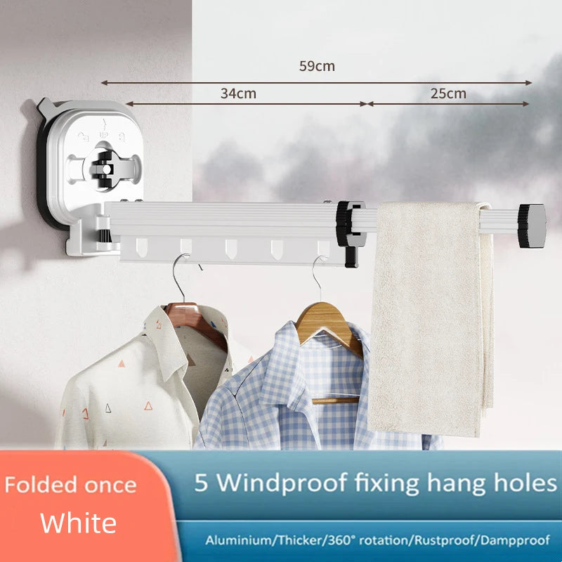 Wall mounted clothes hanger rack