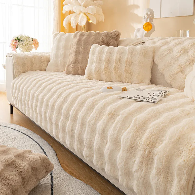 Plush Sofa Cover Non-slip Sofa Mat