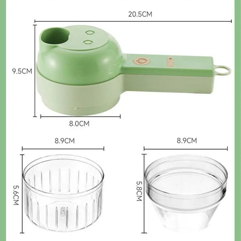 4 In 1 Handheld Electric Vegetable Cutter!