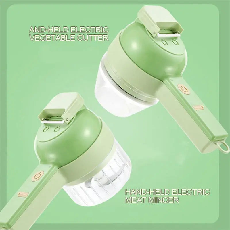 4 In 1 Handheld Electric Vegetable Cutter!