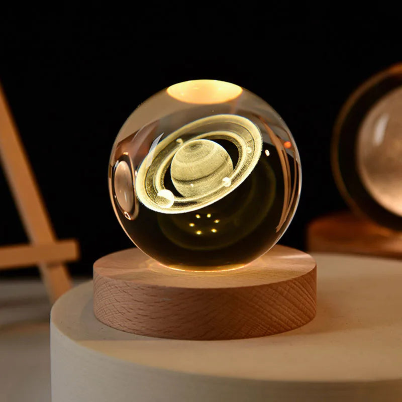 3D Glowing cristal globe