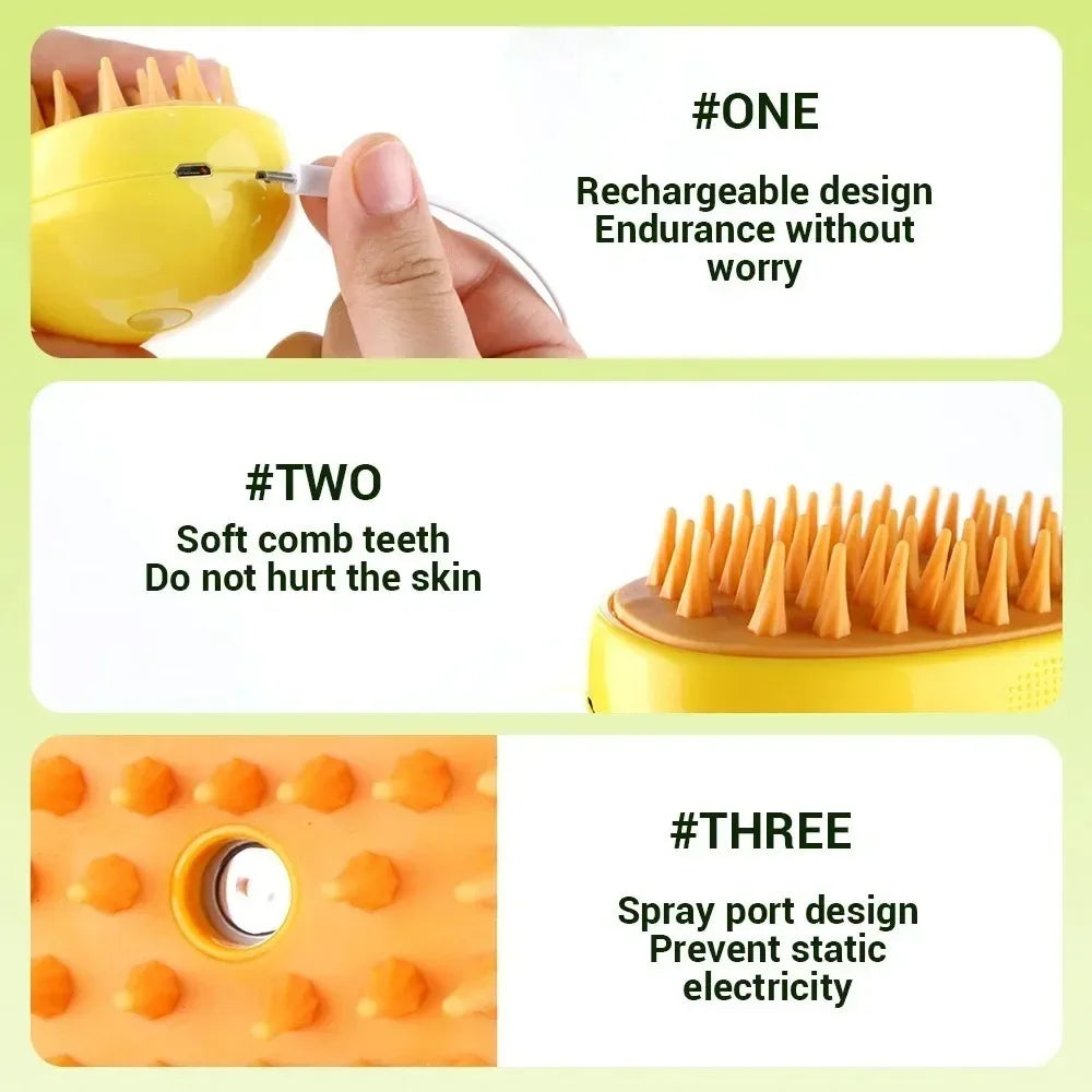 Steamy Brush pet cleaner 3-in-1
