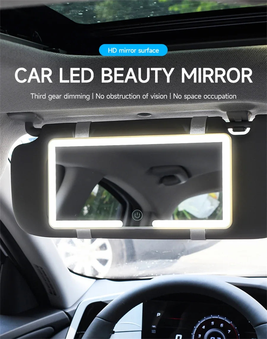 HD Car Mirror - LEDMakeup Mirror 🪞