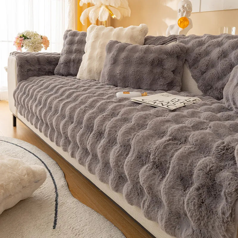 Plush Sofa Cover Non-slip Sofa Mat