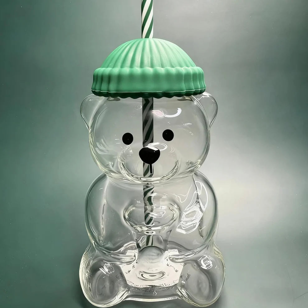 Cute Bear Glass Cup