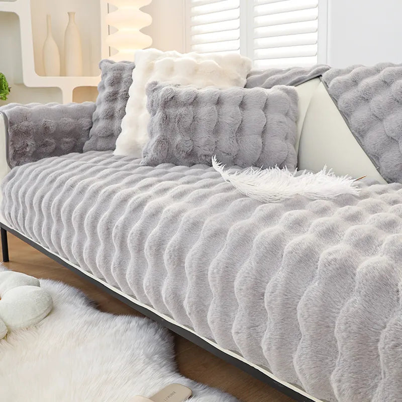Plush Sofa Cover Non-slip Sofa Mat