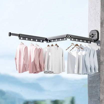Wall mounted clothes hanger rack