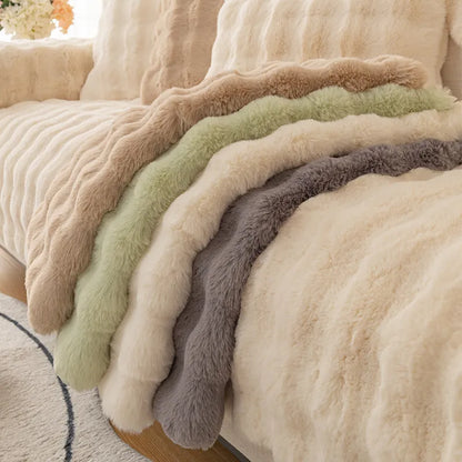 Plush Sofa Cover Non-slip Sofa Mat