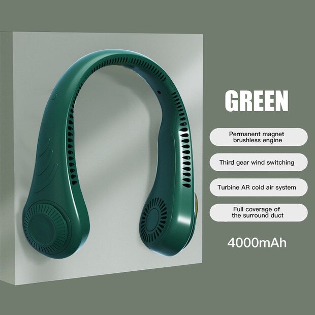 Portable Neck Fan | 360° Cooling